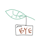 Postcards hanging on the leaves（個別スタンプ：6）