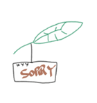 Postcards hanging on the leaves（個別スタンプ：7）