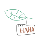 Postcards hanging on the leaves（個別スタンプ：9）