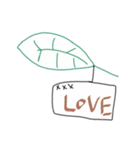 Postcards hanging on the leaves（個別スタンプ：13）