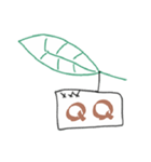 Postcards hanging on the leaves（個別スタンプ：14）