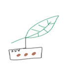 Postcards hanging on the leaves（個別スタンプ：15）