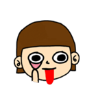 short hair and crazy girl（個別スタンプ：38）