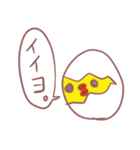 ひび割れたまごさん（個別スタンプ：15）