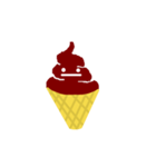 チョコアイス ソフトクリームの妖精（個別スタンプ：1）