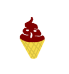 チョコアイス ソフトクリームの妖精（個別スタンプ：5）