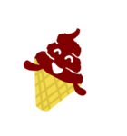 チョコアイス ソフトクリームの妖精（個別スタンプ：24）