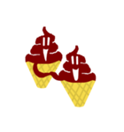 チョコアイス ソフトクリームの妖精（個別スタンプ：34）