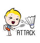 Rak Monkey Badminton (ENG)（個別スタンプ：18）