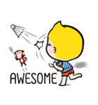 Rak Monkey Badminton (ENG)（個別スタンプ：37）
