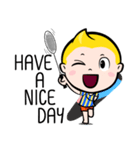 Rak Monkey Badminton (ENG)（個別スタンプ：40）