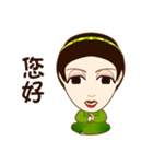 drink tea woman-02（個別スタンプ：1）