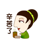 drink tea woman-02（個別スタンプ：30）