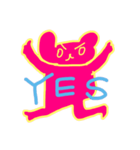 素直なピンクマさん（個別スタンプ：1）