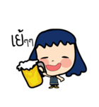 Roundcheeks girl（個別スタンプ：3）
