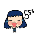 Roundcheeks girl（個別スタンプ：20）