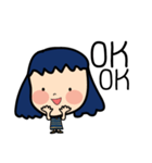 Roundcheeks girl（個別スタンプ：39）