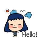 Roundcheeks Girl Eng Version（個別スタンプ：1）