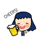 Roundcheeks Girl Eng Version（個別スタンプ：3）