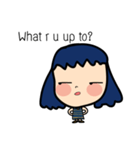 Roundcheeks Girl Eng Version（個別スタンプ：8）