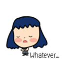 Roundcheeks Girl Eng Version（個別スタンプ：11）