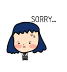 Roundcheeks Girl Eng Version（個別スタンプ：15）