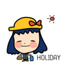 Roundcheeks Girl Eng Version（個別スタンプ：23）