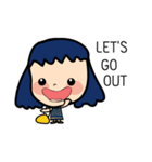 Roundcheeks Girl Eng Version（個別スタンプ：28）