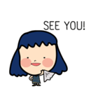 Roundcheeks Girl Eng Version（個別スタンプ：36）