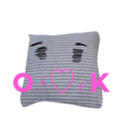 顔つきクッション（個別スタンプ：3）