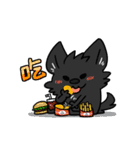 (Animated) Black Dog Dog（個別スタンプ：9）