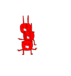 赤いウサギ達(赤担)の1％勇気を使ってよ（個別スタンプ：22）