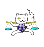 しろさんはシュールなネコ（個別スタンプ：1）