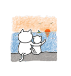 しろさんはシュールなネコ（個別スタンプ：11）