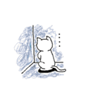 しろさんはシュールなネコ（個別スタンプ：25）