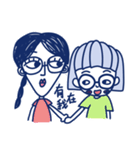 GirlS with glasses（個別スタンプ：34）