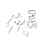 白色のねこスタンプ（個別スタンプ：6）