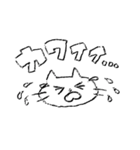 白色のねこスタンプ（個別スタンプ：8）