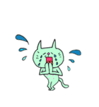 子守り白ねこと赤ちゃんとひよこ（個別スタンプ：24）