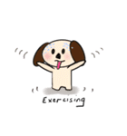 Cutie Puppy in Daily Life - by QTMei（個別スタンプ：14）