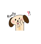 Cutie Puppy in Daily Life - by QTMei（個別スタンプ：15）