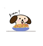 Cutie Puppy in Daily Life - by QTMei（個別スタンプ：24）