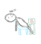 Line Gray daily life（個別スタンプ：6）