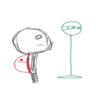 Line Gray daily life（個別スタンプ：10）