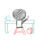 Line Gray daily life（個別スタンプ：15）