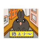 black black rabbit 3（個別スタンプ：18）