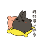 black black rabbit 3（個別スタンプ：20）