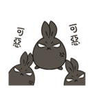 black black rabbit 3（個別スタンプ：30）