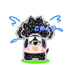 トイプーのクッキー黒プーバージョン可愛い（個別スタンプ：29）
