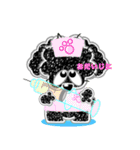 トイプーのクッキー黒プーバージョン可愛い（個別スタンプ：36）